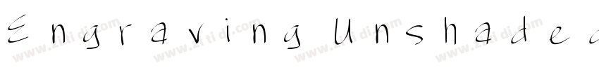 Engraving Unshaded C字体转换